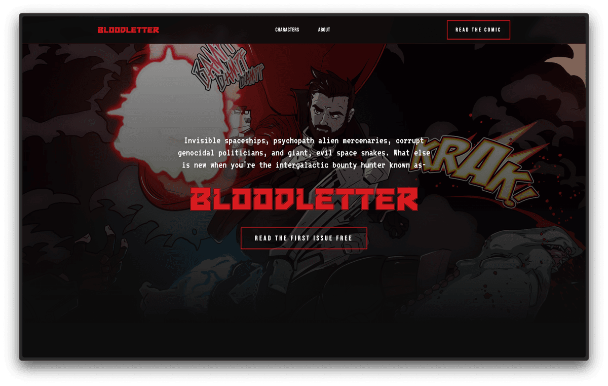 Bloodletter Comics branding