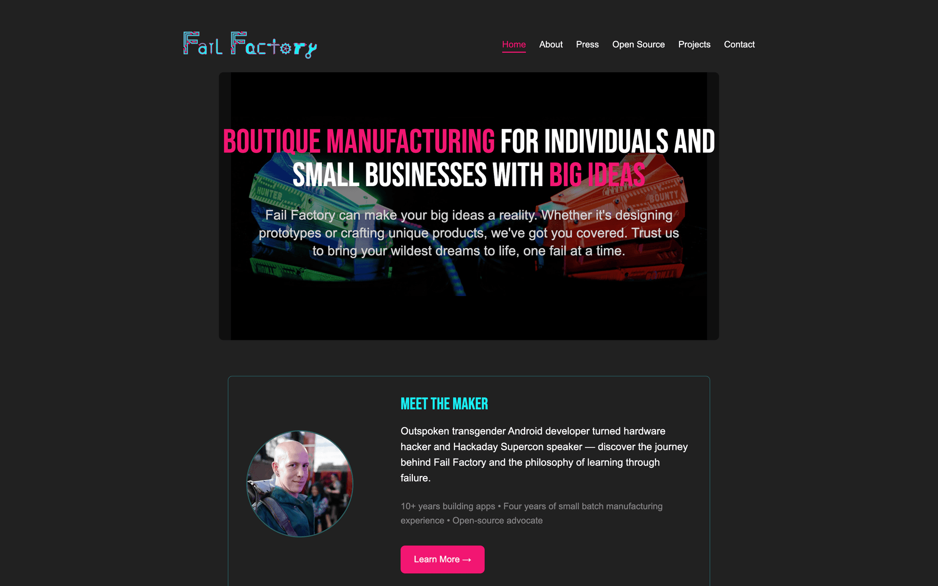 Fail Factory branding preview